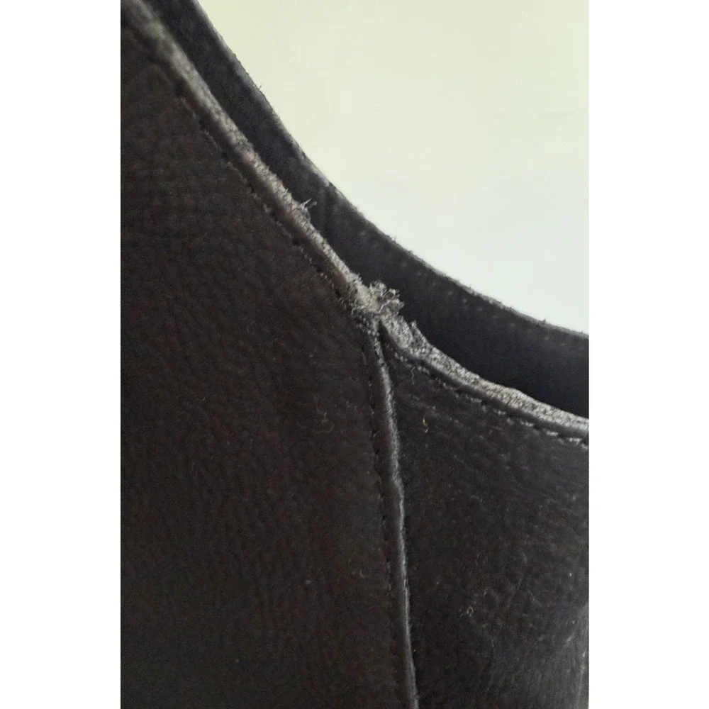 ABLE Jenifer Shopper Black Leather Suede Tote Shoulder Bag Casual Chic NWT